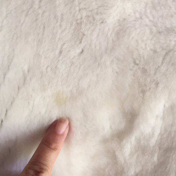 Style VI White fur short A-line jacket - Picture 6 of 7